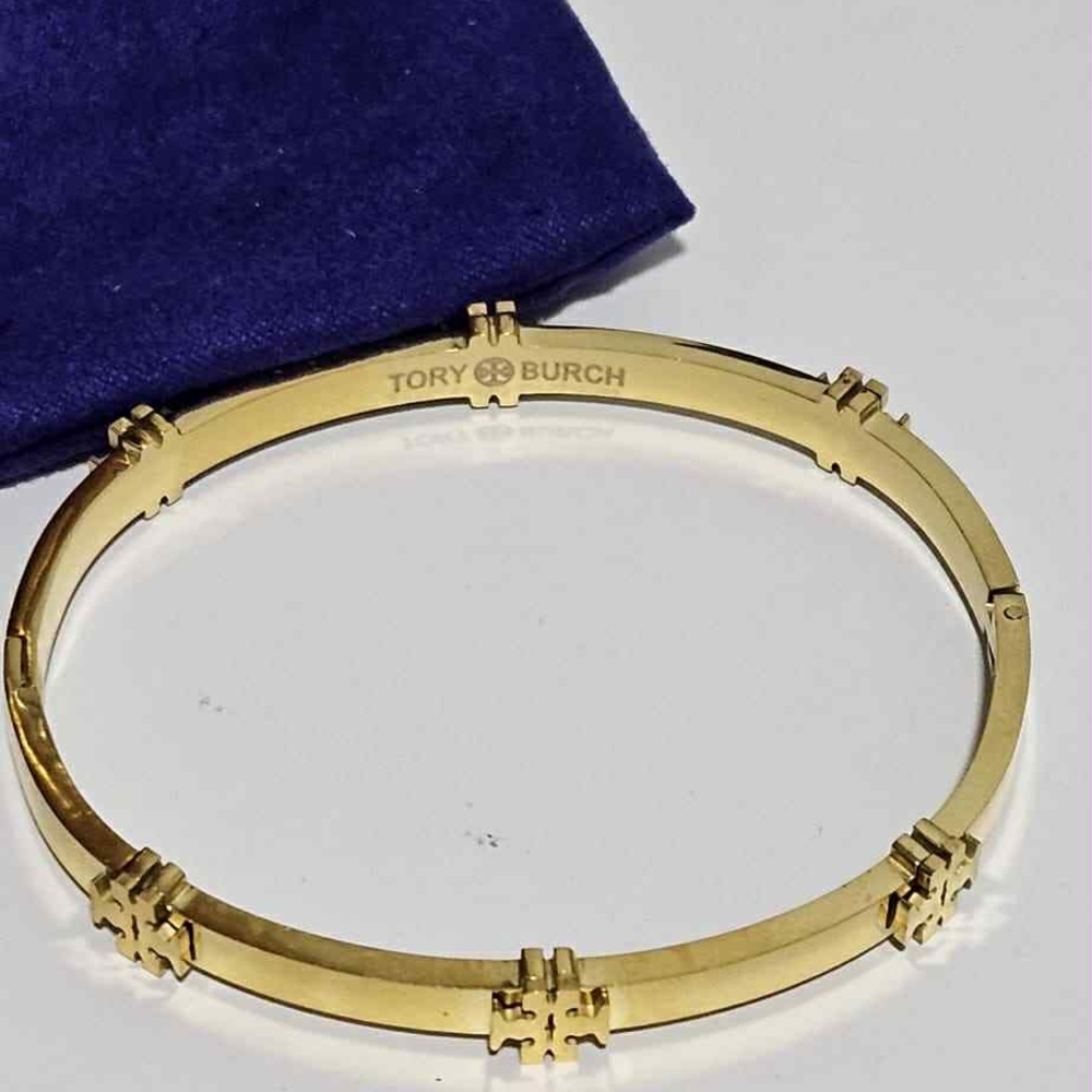 Tory Burch Gold Logo Bangle